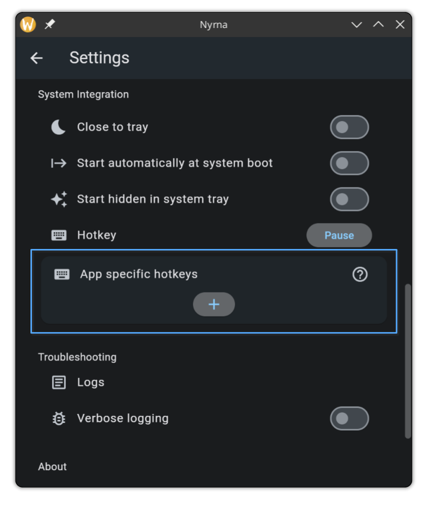 App Specific Hotkeys